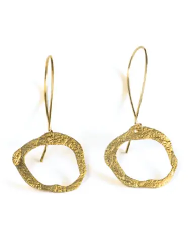 DAKIDAKI DESIGN Lulu Small Cutout Brass Earrings