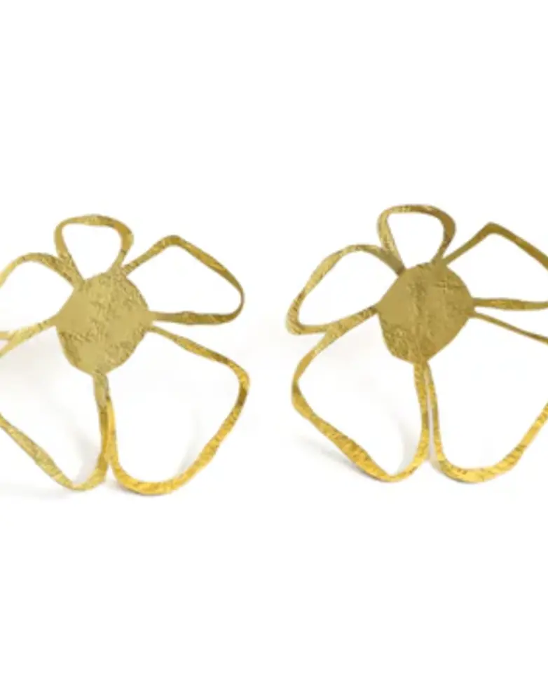 DAKIDAKI DESIGN Kenzo Brass Flower Earrings