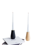 COOLREE DESIGN Medium Spun Candle Holder - Ebonised Ash