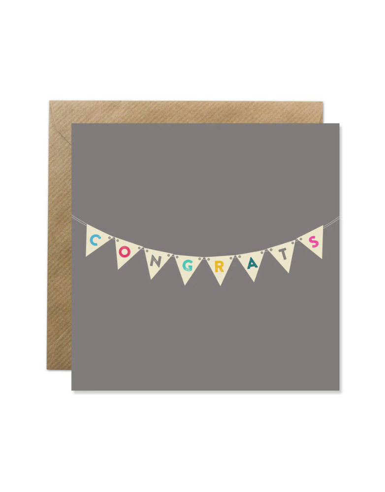 BOLD BUNNY Card - Congratulations Bunting
