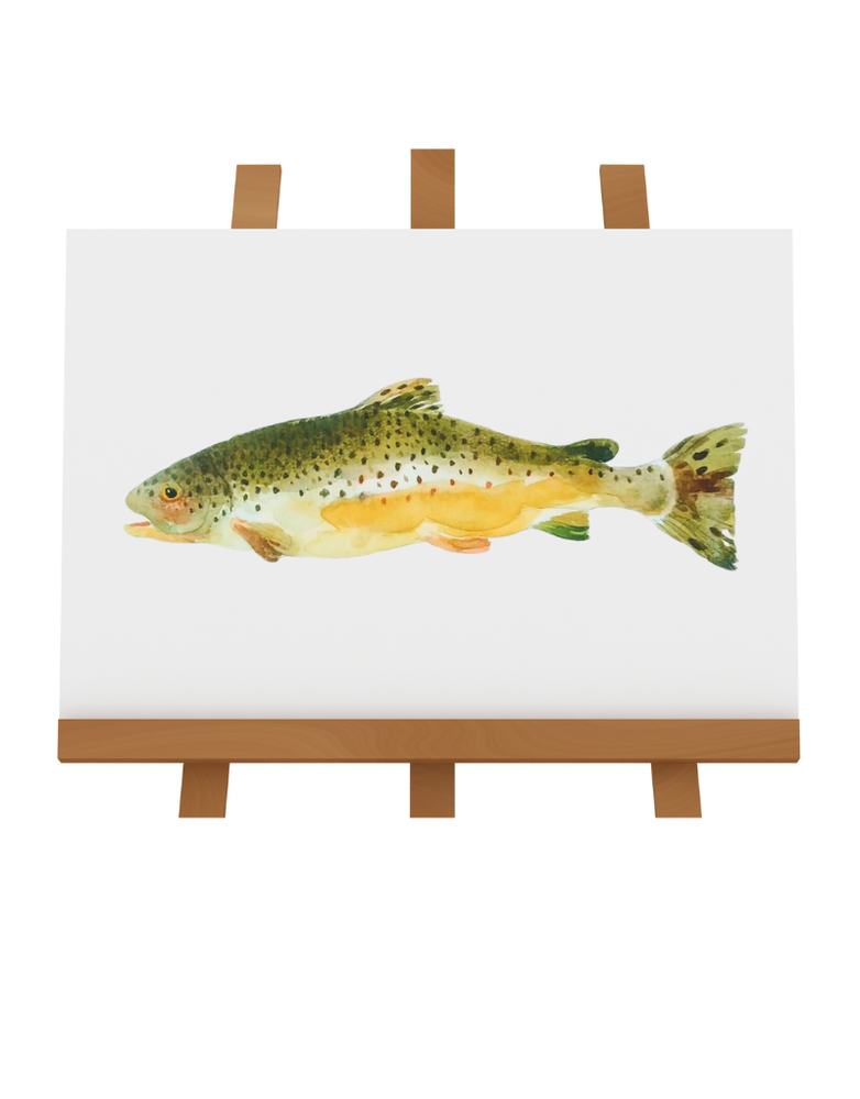 BARBARA ALLEN Brown Trout Print- A3