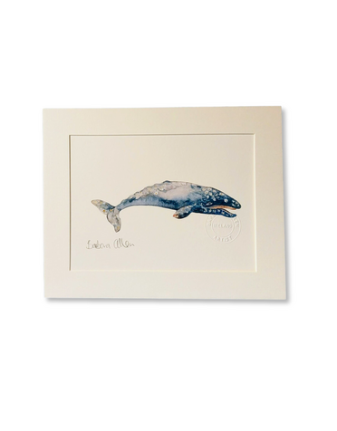 BARBARA ALLEN Grey Whale Print- A5