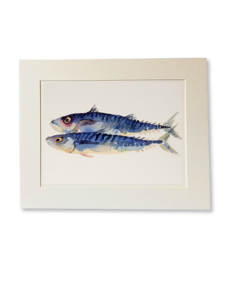 BARBARA ALLEN Mackerel Twins Print A5