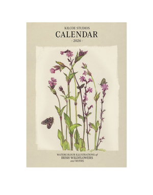 KILCOE STUDIOS Calendar 2026 - Irish Wildflowers and Moths