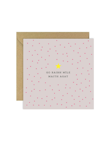 BOLD BUNNY Card - Go Raibh Mile Stars