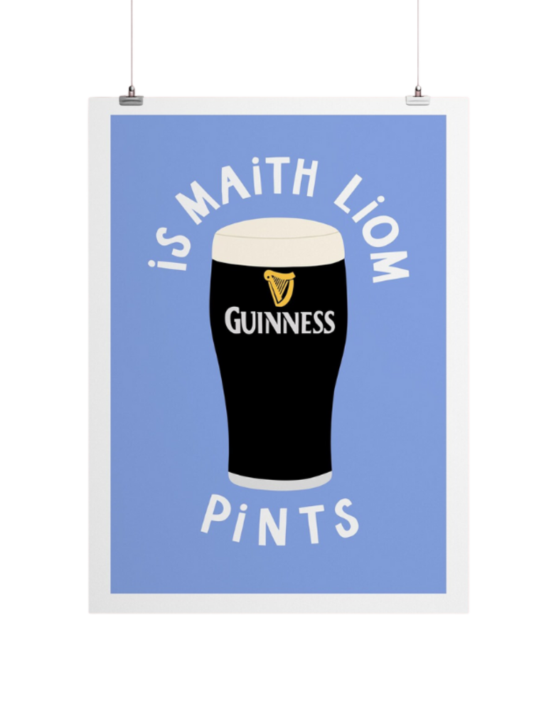 YELLOW LION STUDIO A4 Print - Is Maith Liom Pints