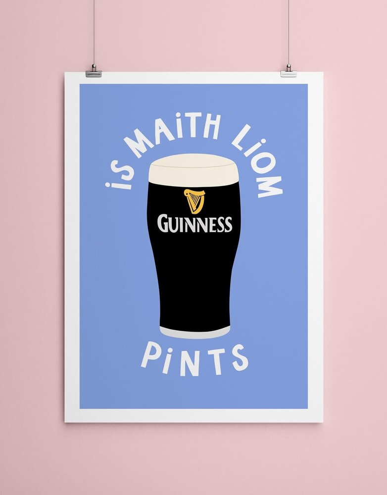 YELLOW LION STUDIO A3 Print - Is Maith Liom Pints