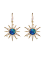 ANGELA D'ARCY Blue Celestial Sunburst Earrings