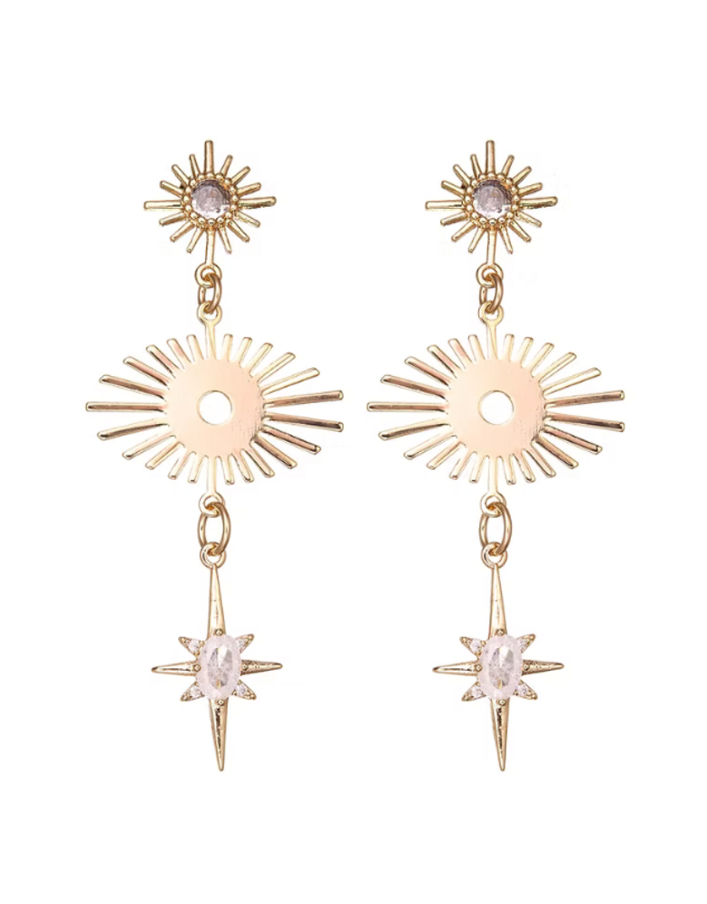 ANGELA D'ARCY Sunbeam Northern Star Earrings