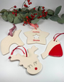 MAPLE TREE POTTERY Ceramic Christmas Decoration - Nollaig Shona Red Star