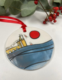 KARO ART Porcelain Disc Decoration - Diving Tower