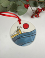 KARO ART Porcelain Disc Decoration - Diving Tower