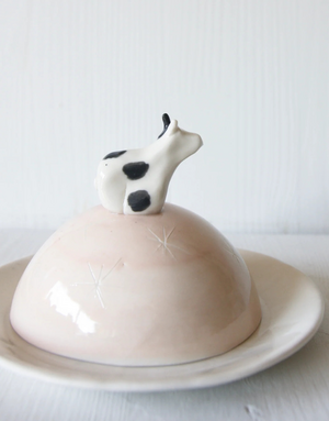 KARO ART Butter Dish - Cow