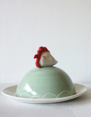 KARO ART Butter Dish - Hen