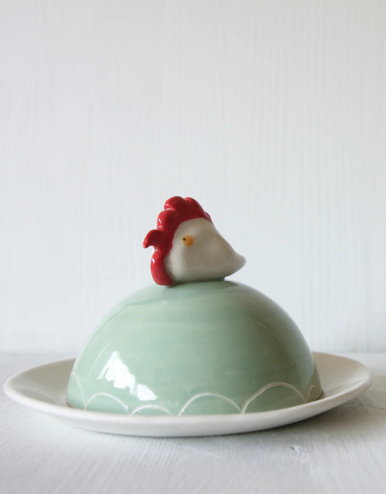 KARO ART Butter Dish - Hen