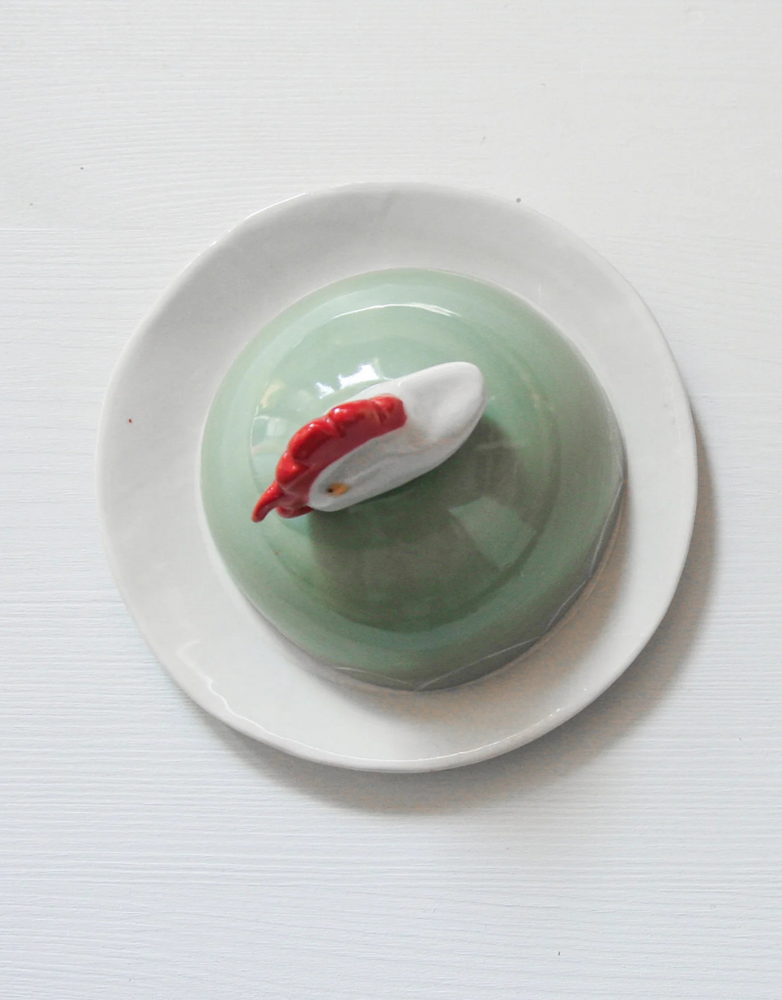 KARO ART Butter Dish - Hen