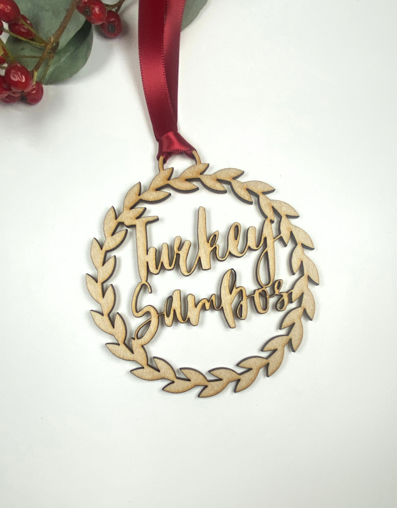 MY SHOP COLLECTION Wooden Decoration - Wreath Turkey Sambos