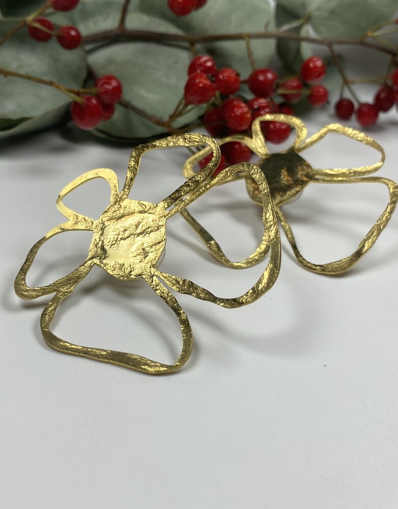 DAKIDAKI DESIGN Kenzo Brass Flower Earrings