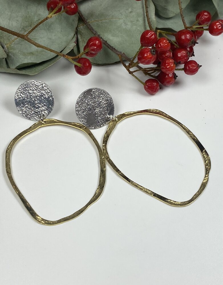 DAKIDAKI DESIGN Vi Aluminium and Brass Earrings