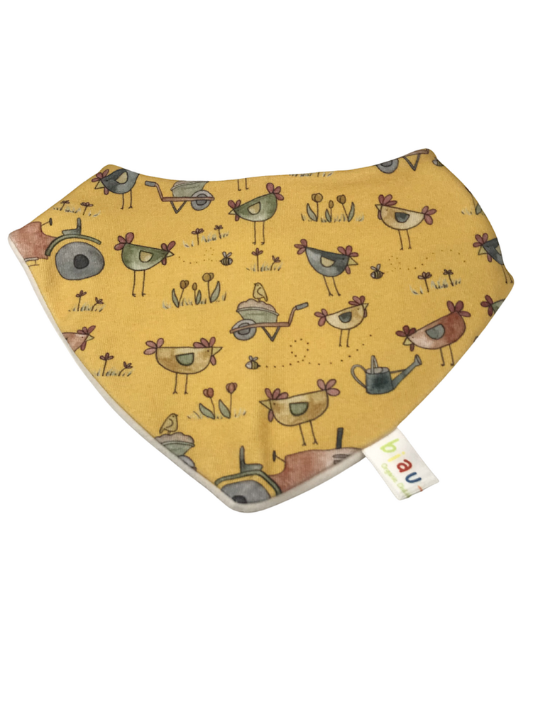 BIAUBIAU Chicken Cluck - Organic Cotton Dribble Bib