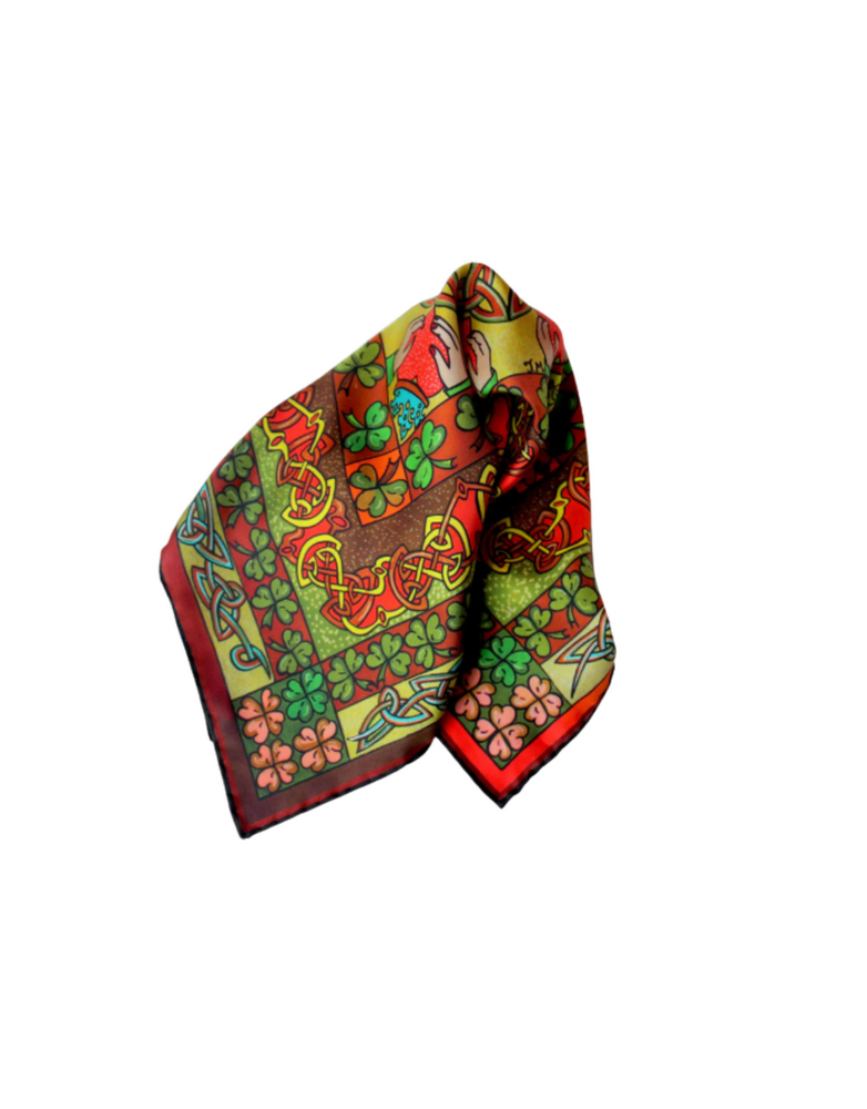 JERUSHA MARLEY Silk Scarf - Claddagh 45 cm
