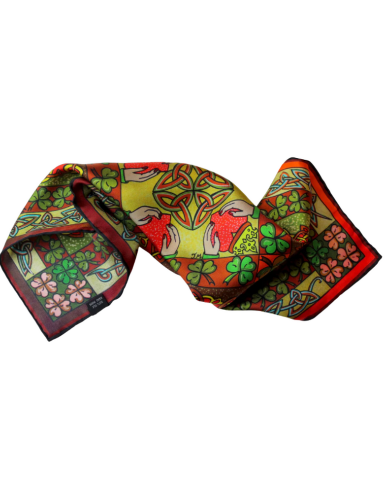 JERUSHA MARLEY Silk Scarf - Claddagh 45 cm