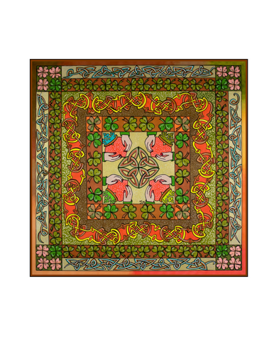 JERUSHA MARLEY Silk Scarf - Claddagh 45 cm
