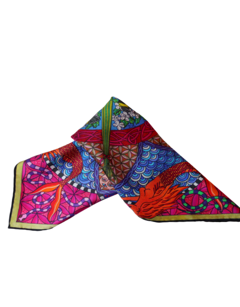 JERUSHA MARLEY Silk Scarf- The Divine Feminine 45 cm
