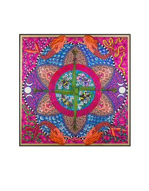 JERUSHA MARLEY Silk Scarf- The Divine Feminine 45 cm