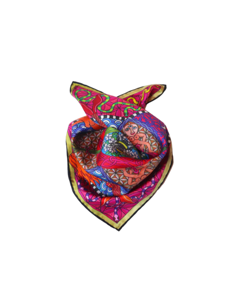JERUSHA MARLEY Silk Scarf- The Divine Feminine 45 cm