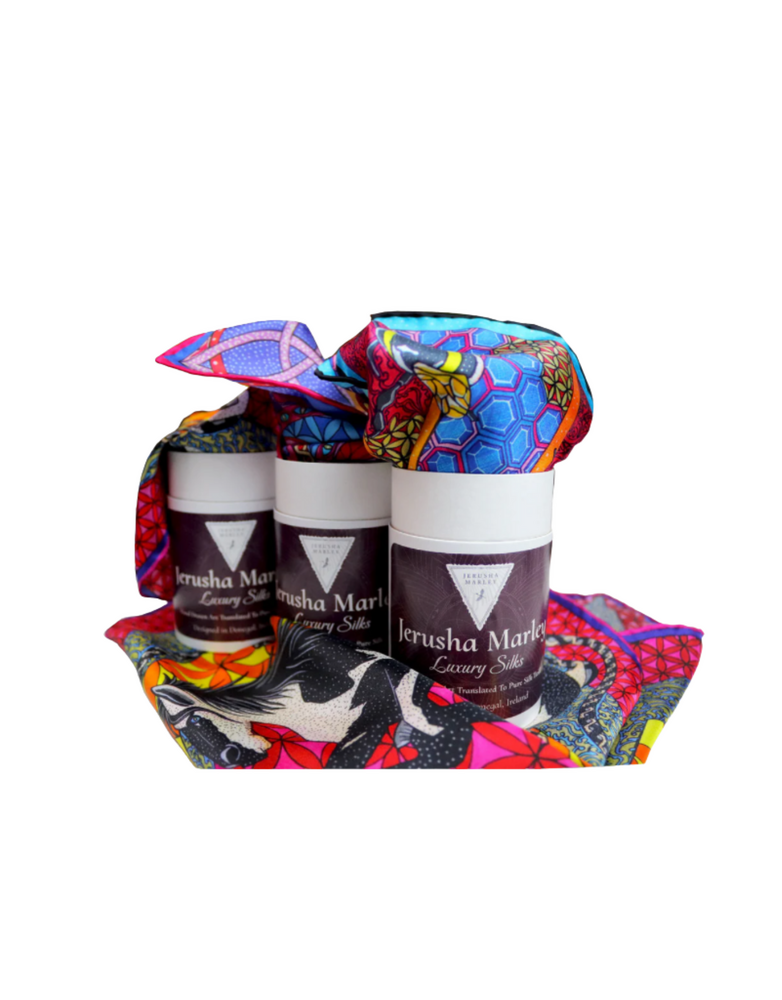 JERUSHA MARLEY Silk Scarf -  Sacred Bees 45 cm