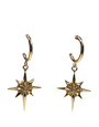 ANGELA D'ARCY Earrings Compass Star Half Hoop Large