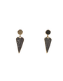 ANGELA D'ARCY Love Heart Pave Earrings