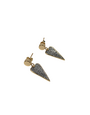 ANGELA D'ARCY Love Heart Pave Earrings
