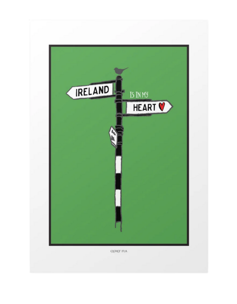 CLOVER RUA A4 Print - Ireland Signpost