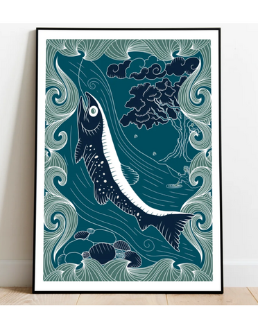 EMILY MC KEAGNEY Print A3 - Salmon of Knowledge Limited Edition