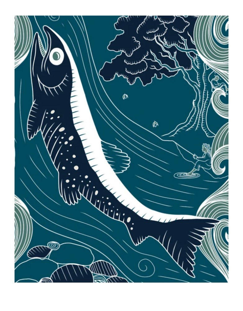 EMILY MC KEAGNEY Print A3 - Salmon of Knowledge Limited Edition