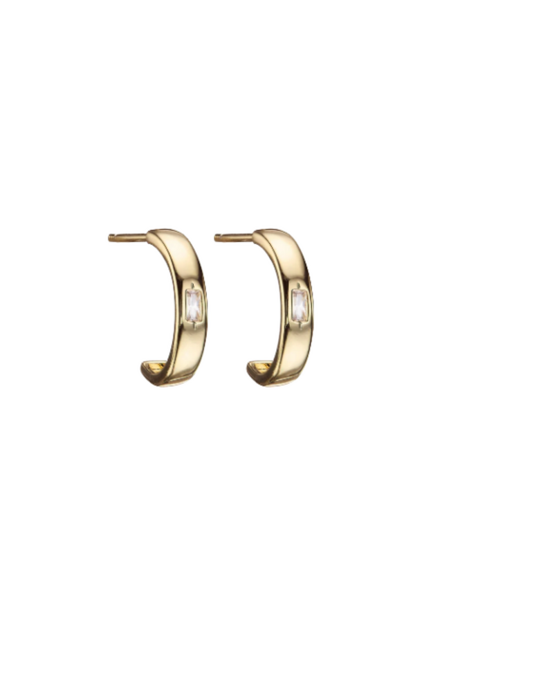 MARY K Gold Facet Hoop Earrings