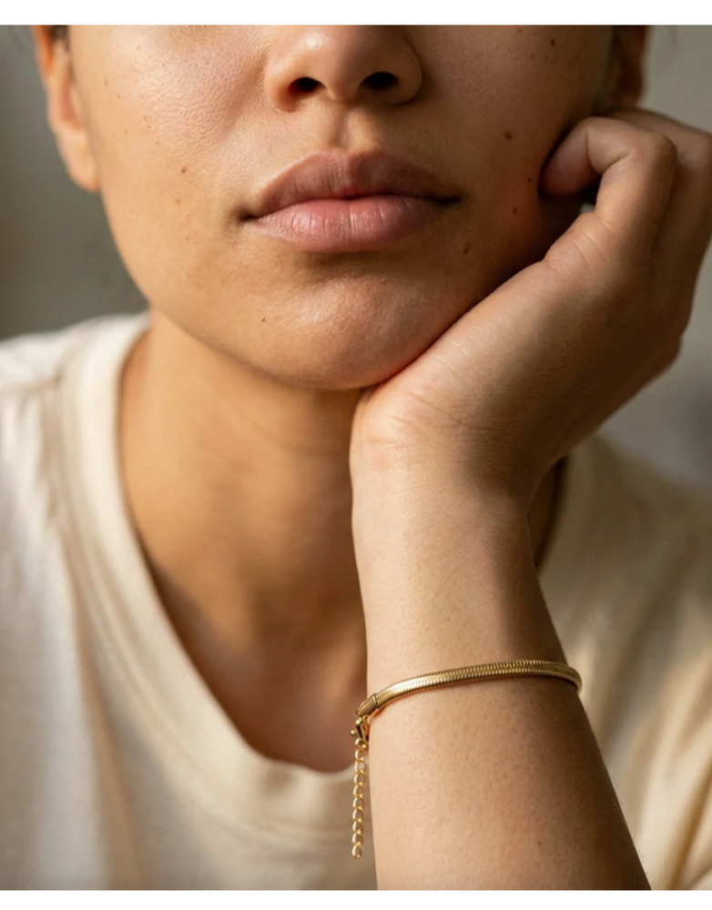 MARY K SS Gold Silique Herringbone Bracelet