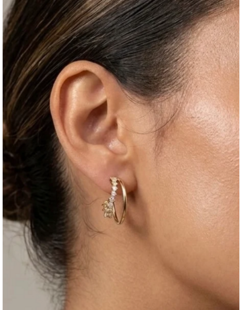 MARY K Gold Calla Hoop Earrings