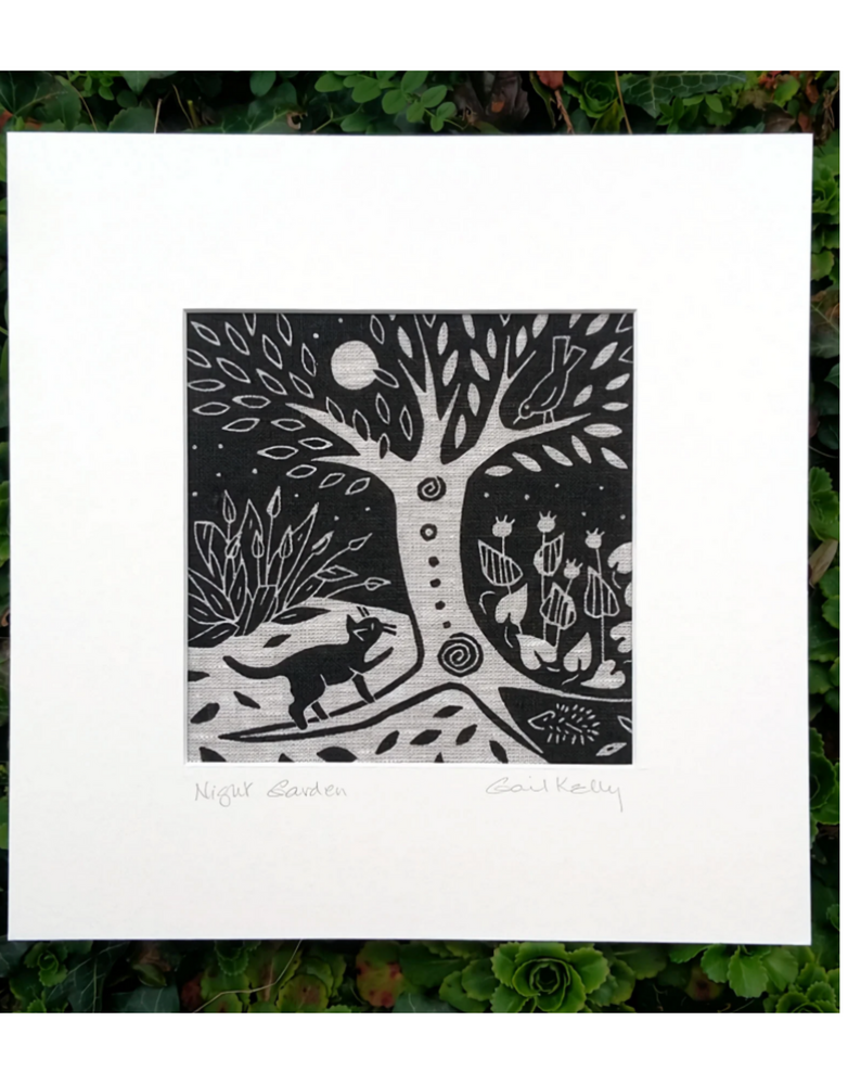 ALGAN ARTS Linen Print- Night Garden
