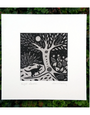 ALGAN ARTS Linen Print- Night Garden