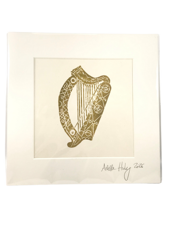 ADELLE HICKEY Small Mounted Print Harp