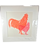 ADELLE HICKEY Extra Large Mounted Print Farm Hens