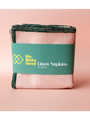 WE MAKE GOOD Edged Linen Napkins- Rhubarb