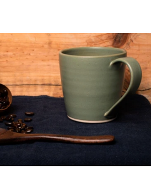 HELEN FAULKNER Large Mug-Olive Green