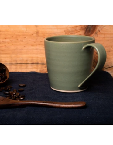 HELEN FAULKNER Large Mug-Olive Green