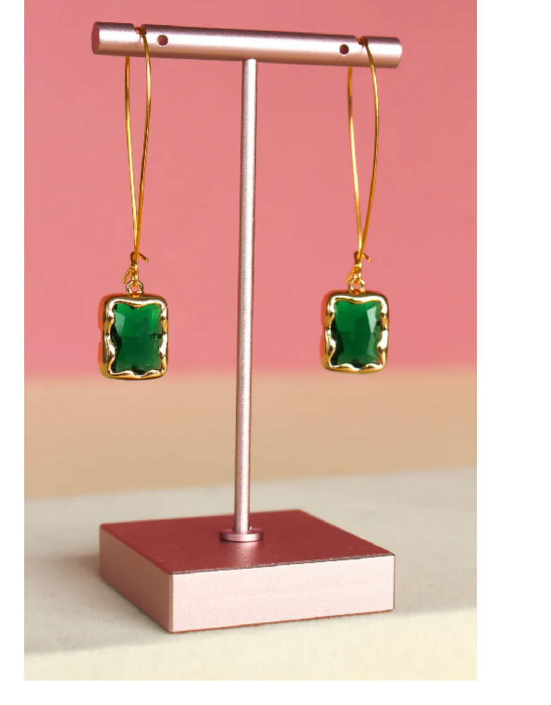 K KAJOUX Pop Emerald Long Earrings