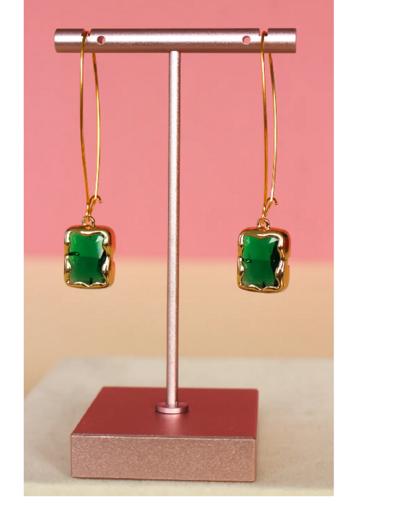 K KAJOUX Pop Emerald Long Earrings