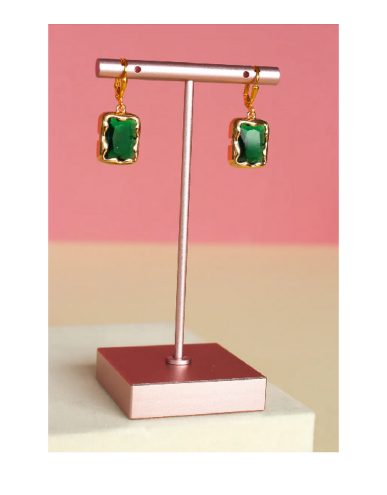 K KAJOUX Pop Emerald Short Earrings